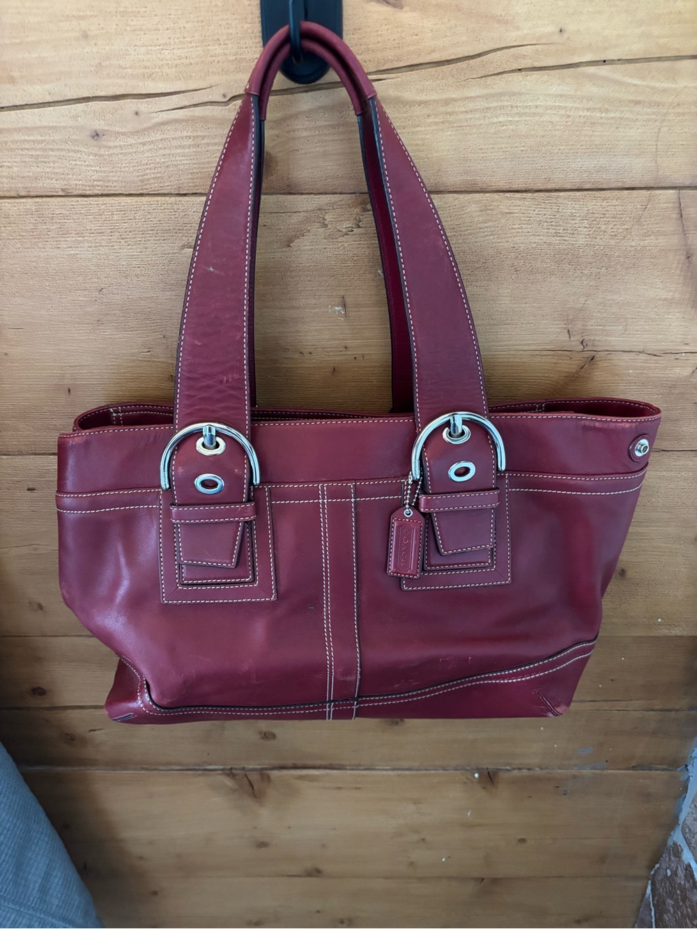Vintage Coach Soho Smooth Leather Large Carryall / Shoulder Bag (Style F10912)